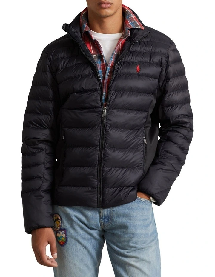 Packable Water-Repellent Jacket in Black