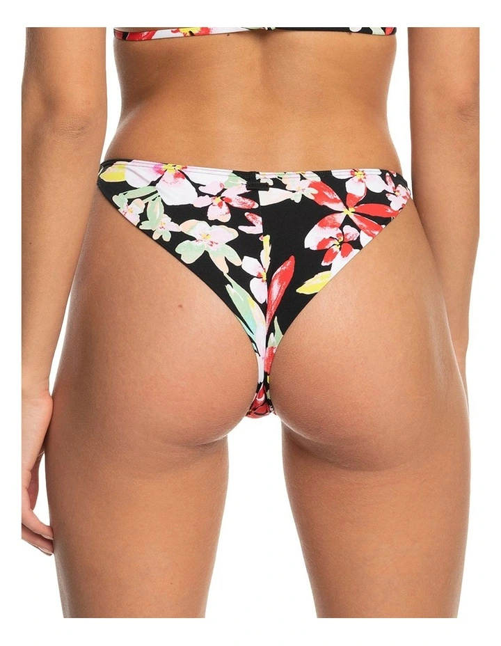 Printed Beach Classics Skimpy Bikini Bottoms in Anthracite New Life