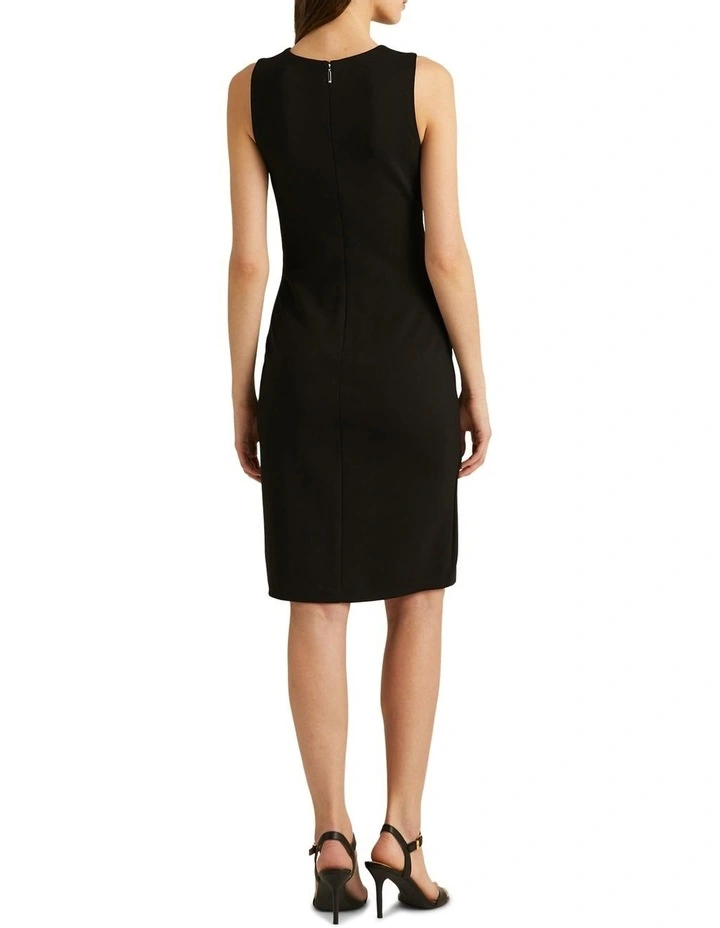 Ponte Sheath Dress in Black