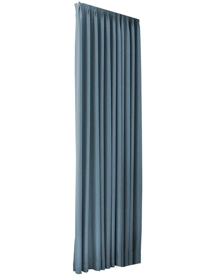 2XBlockout Chenille Blackout Draperies Eyelet Curtains Day 132x250 in Blue