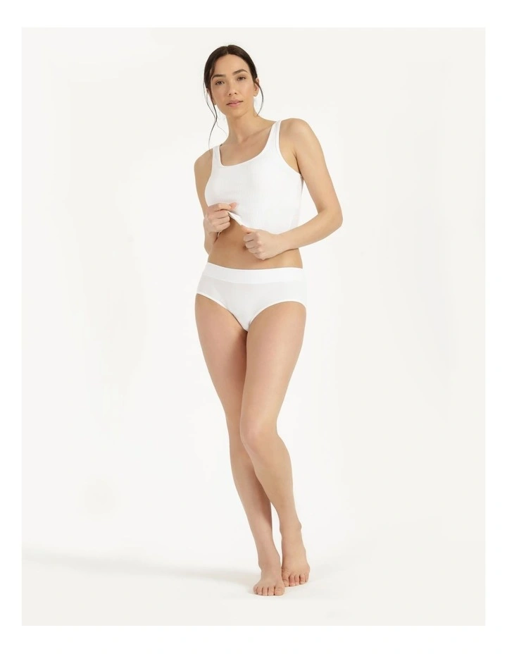 Organic Cotton Boyleg Brief in White