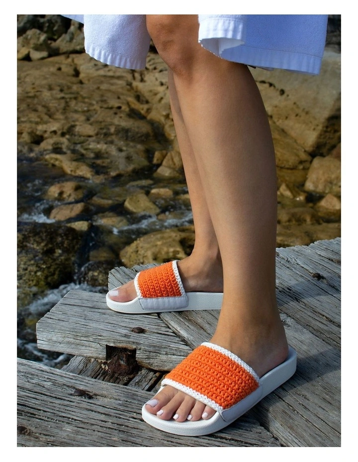 Esme Pool Slides in Orange
