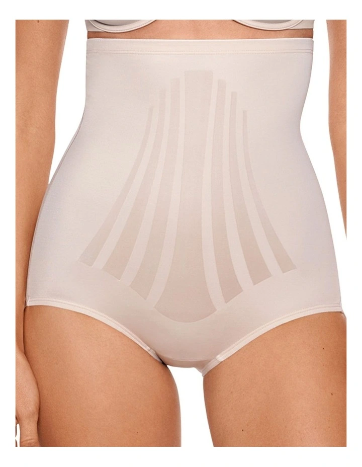Lycra Fit Sense Extra High Waist Shaping Brief in Warm Beige
