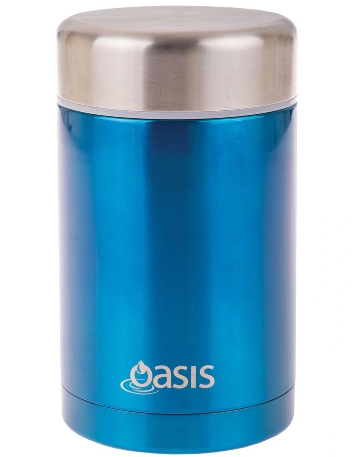 Stainless Steel Vacuum Insulated 450ml Food Flask in Aqua