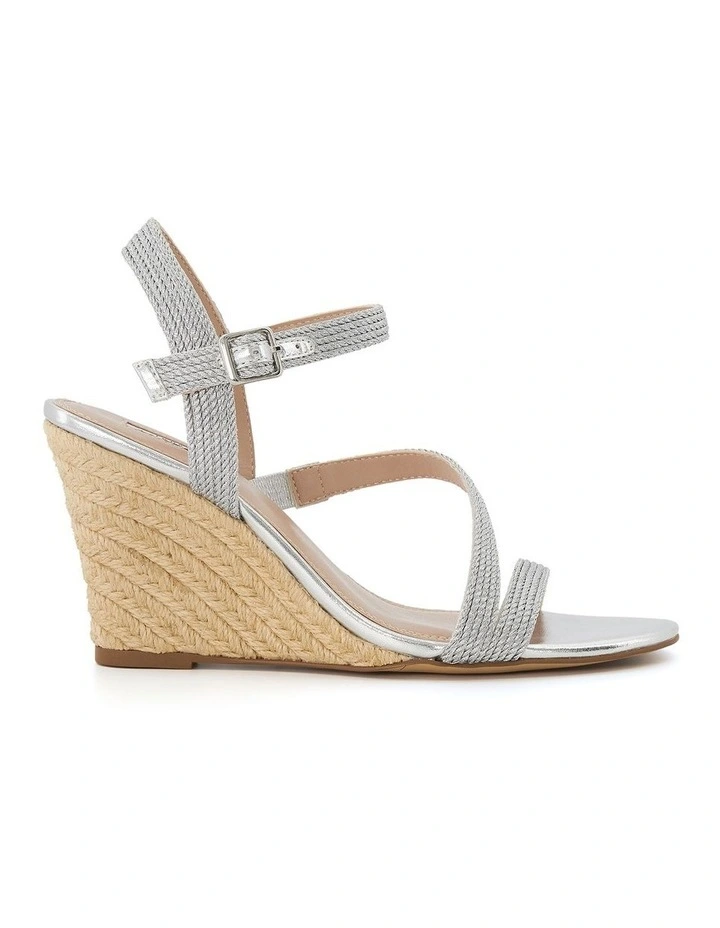 Kaia Wedge Sandal in Silver