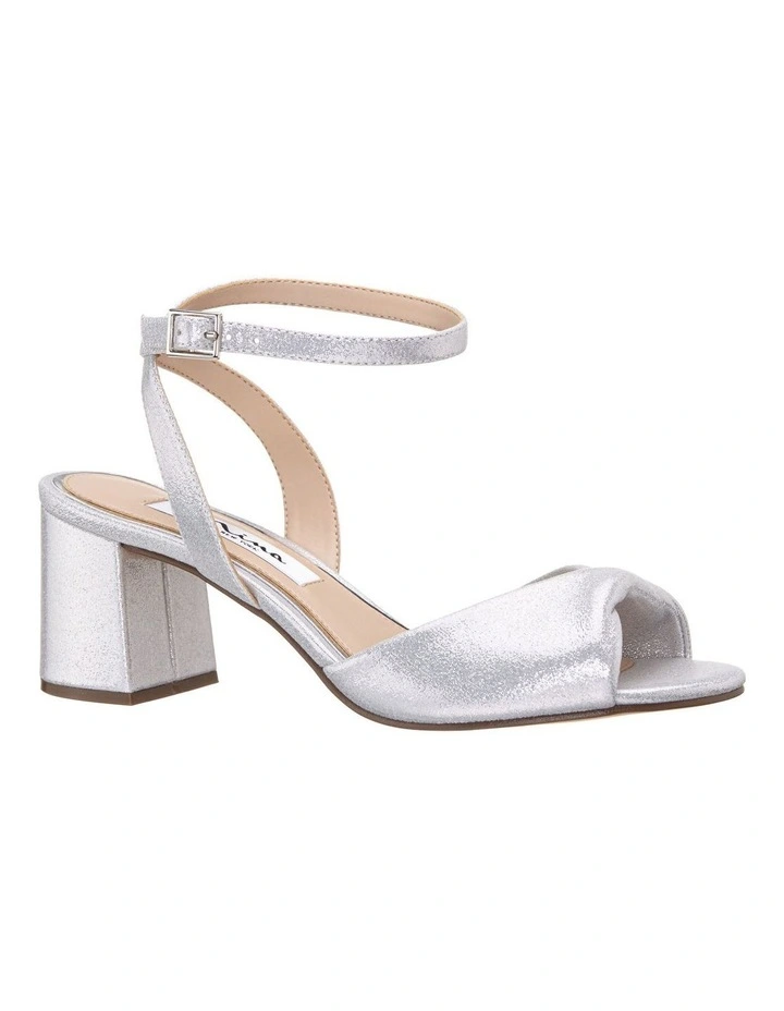 Nigelia Sandals in True Silver Ref Suedette
