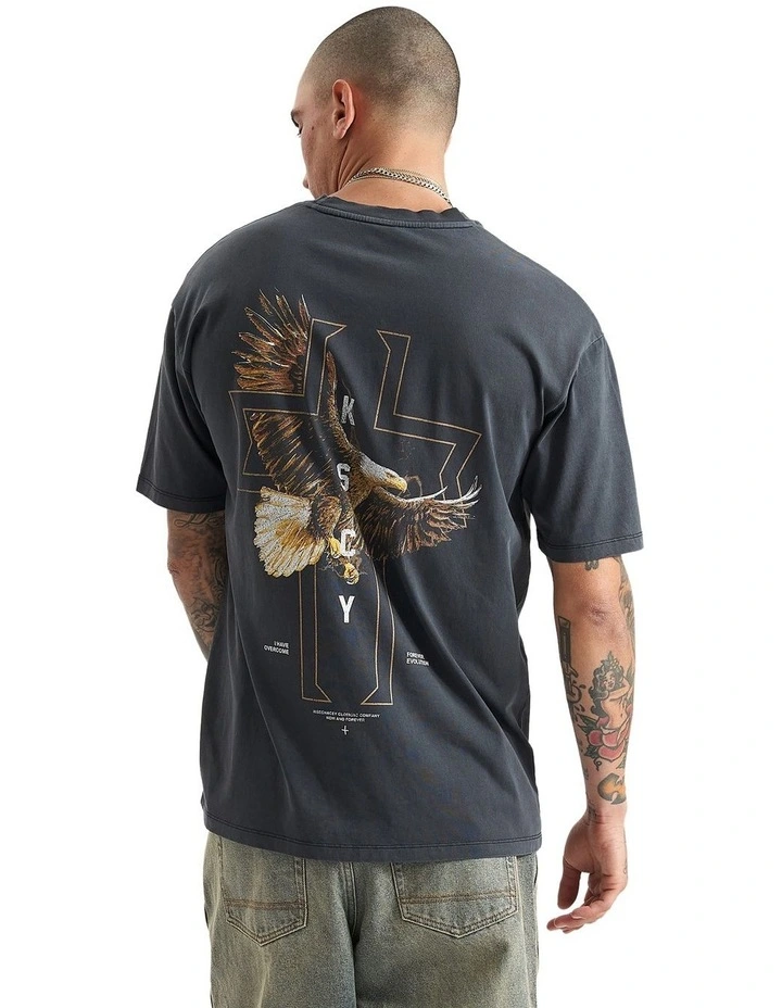 The Knight Heavy Box Fit Tee in Pigment Black