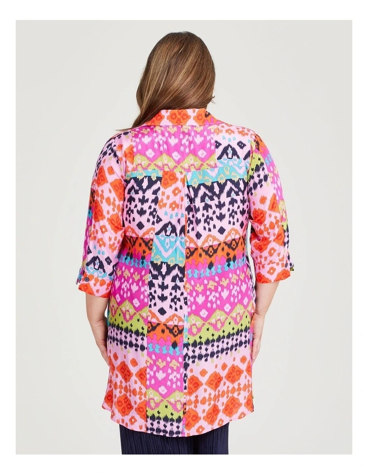 Ikat Natural Tunic in Print