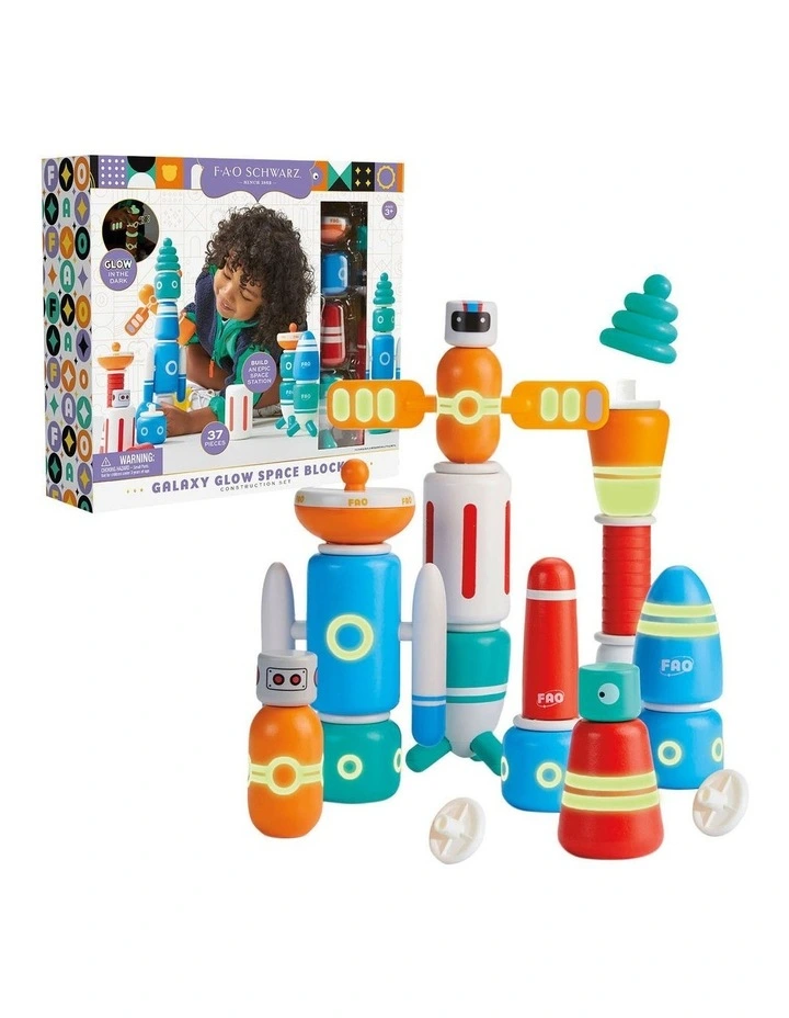 Galaxy Glow Space Blocks Construction Set 37 Piece