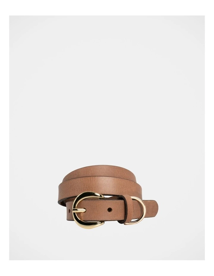 Phoebe Leather Belt in Natural