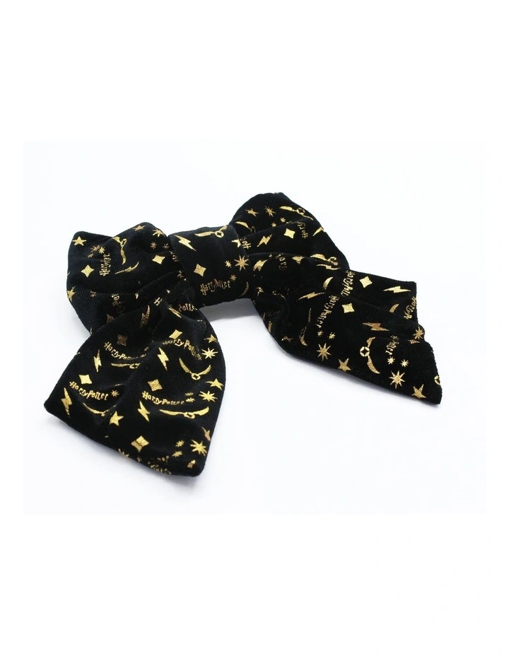 Velvet Barrette Bow Clip in Assorted