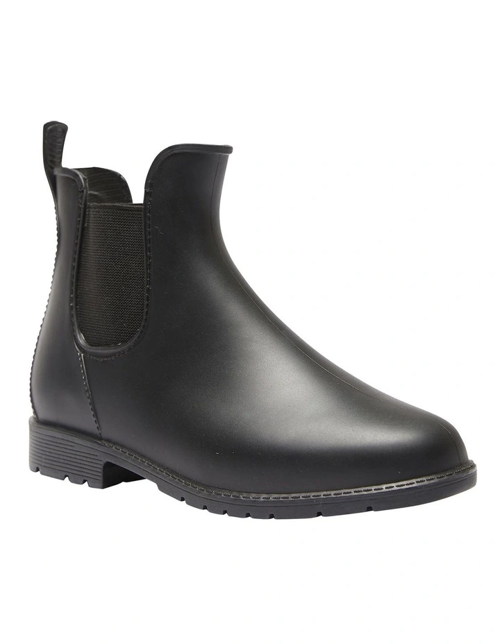 Rainy Gum Boots In Black Smooth