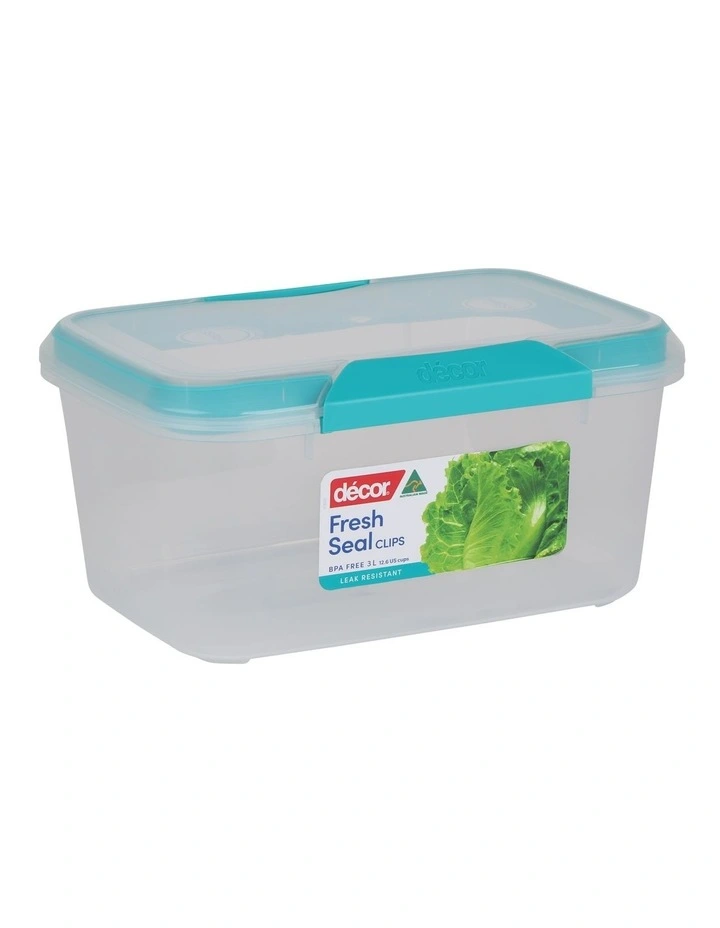 Fresh Seal Clips 3L Oblong Food Storage Clear/Purple