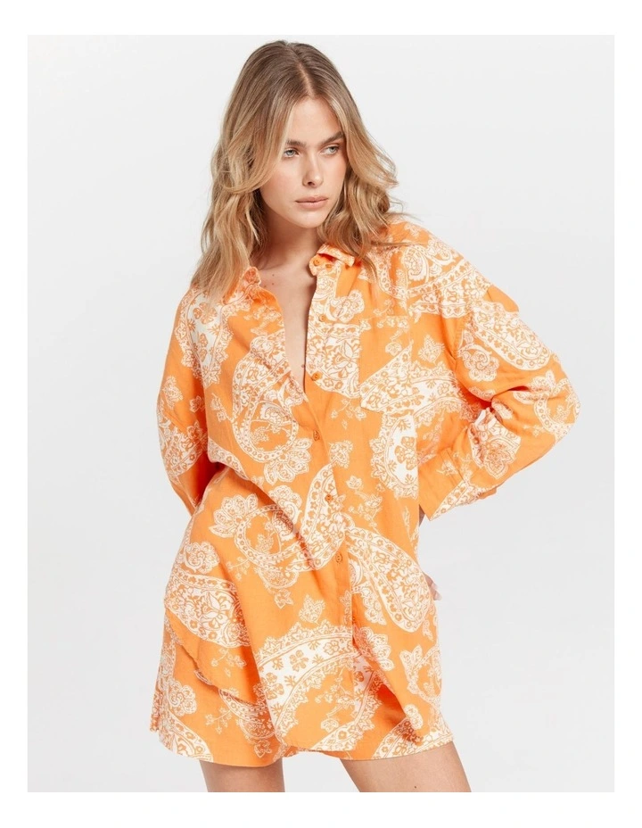 Corina Loose Shirt in Orange