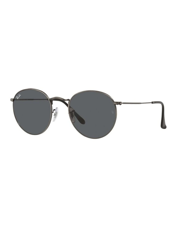 Round Metal Antiqued Grey RB3447 Sunglasses