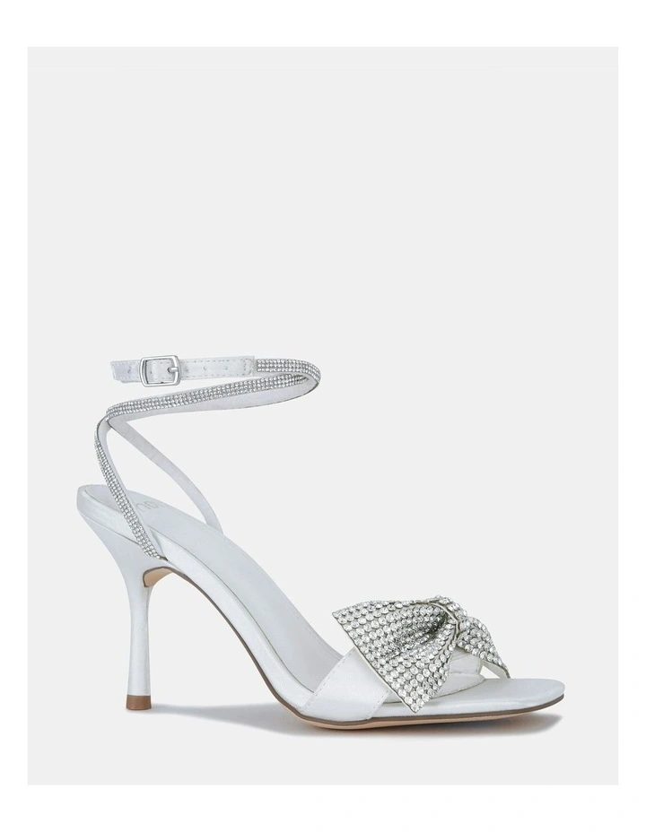 Yass Stilettos Sandal in White Satin