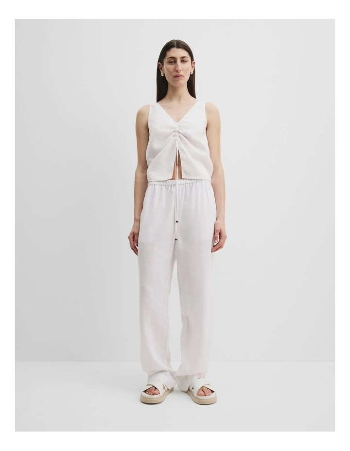 Ruched Cami in White