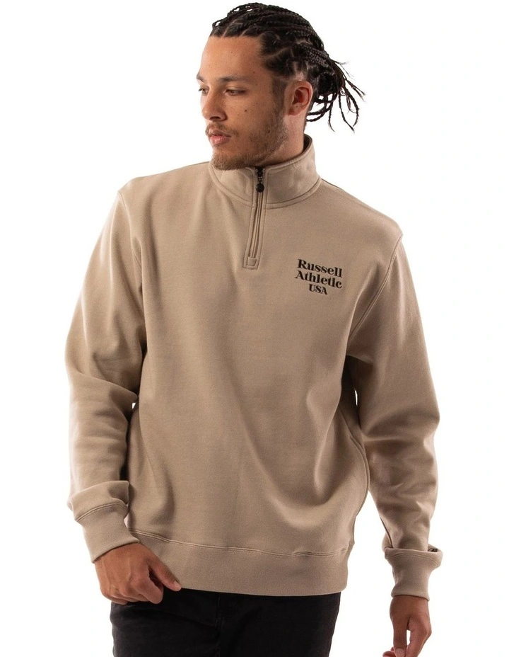 Serif 1/4 Zip Top in Earth