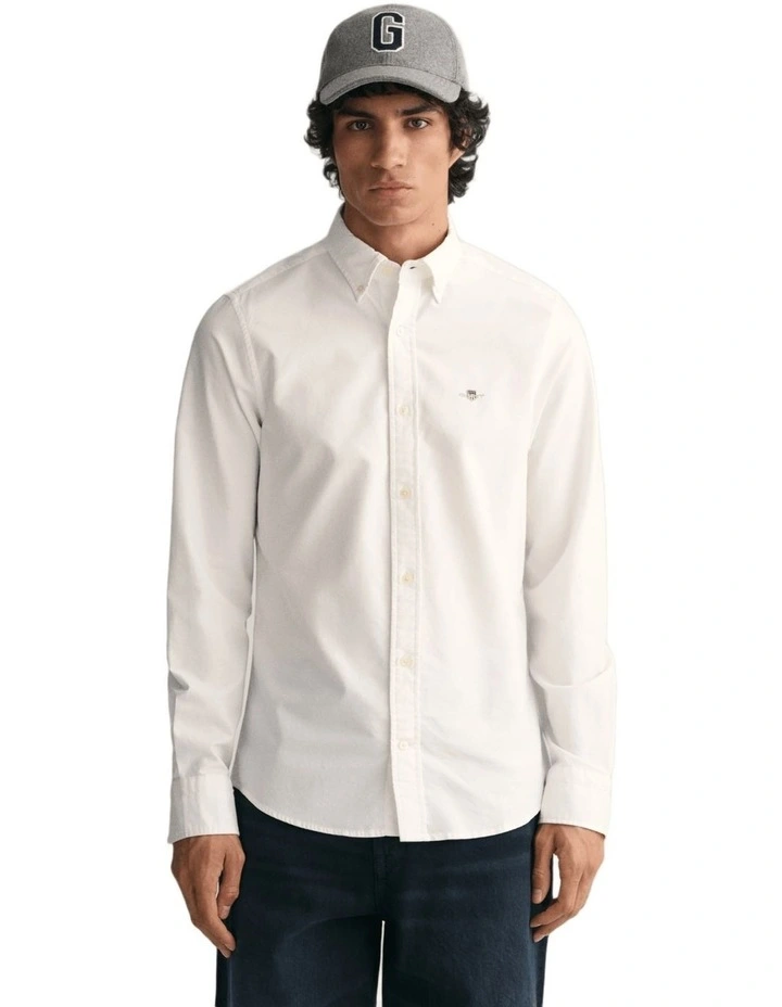Slim Fit Oxford Shirt in White