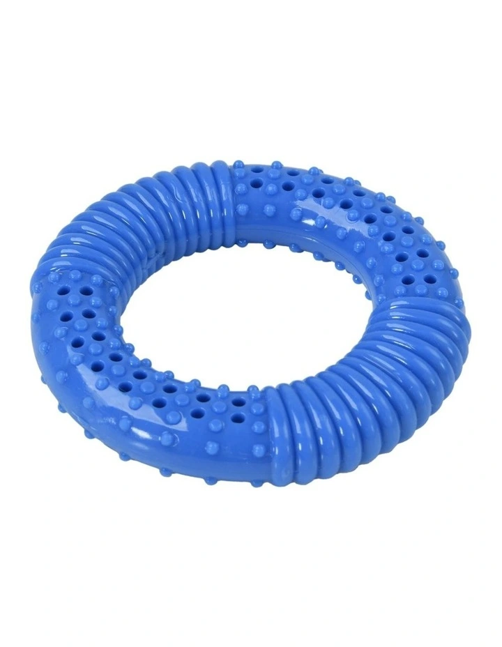 Thirst-Quencher Donut Dog Toy 10.5cm in Blue