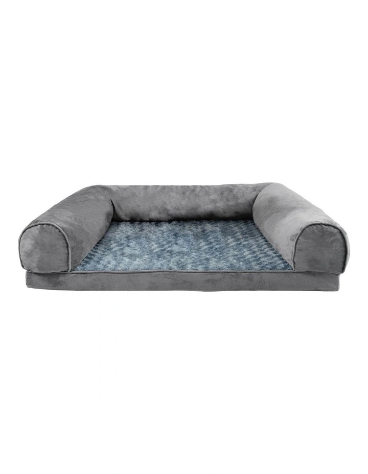 Soft Warm Plush Velvet Pet Bed Cover M in Grey