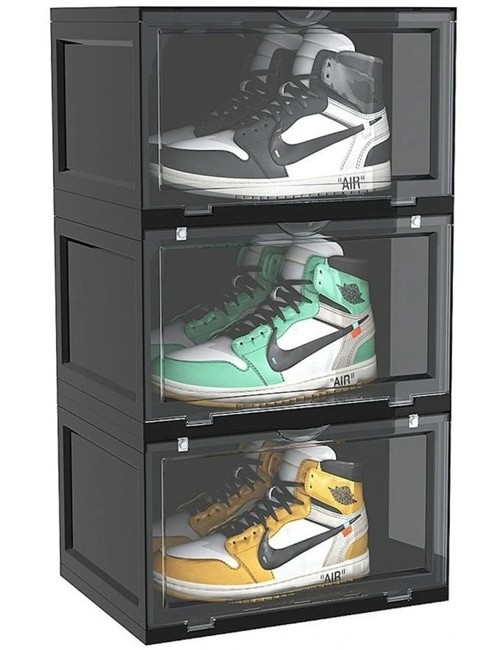 3 Tier Portable Shoe Organiser in Black