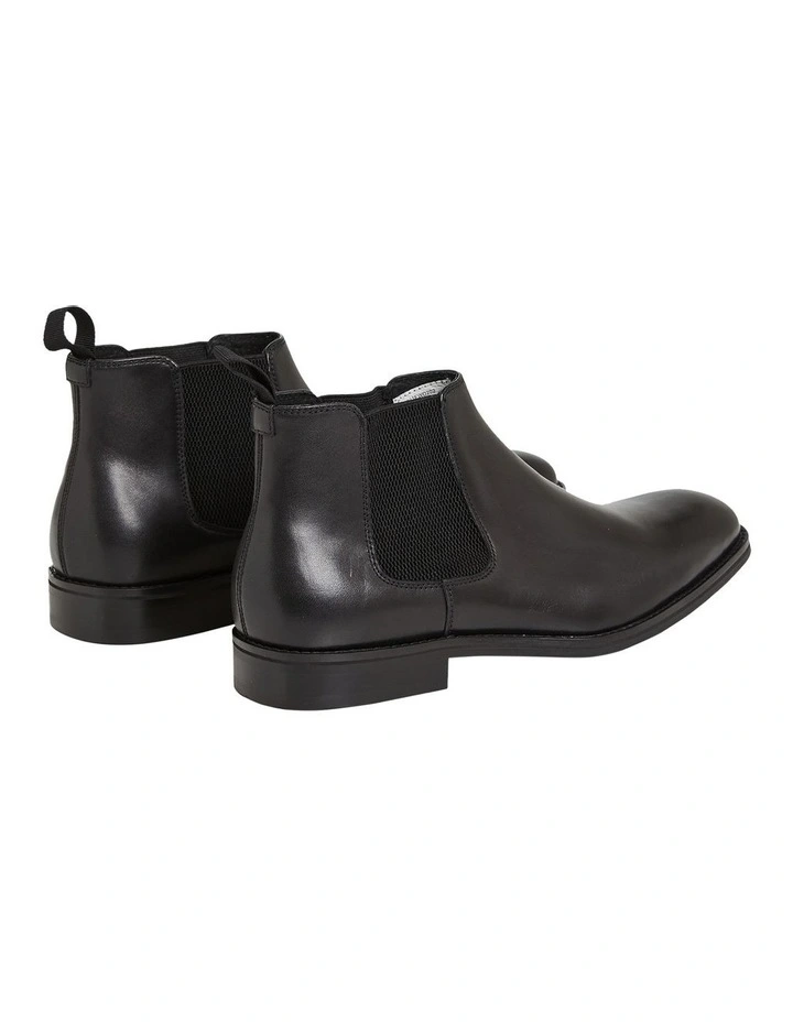 Morgan Leather Chelsea Boot in Black
