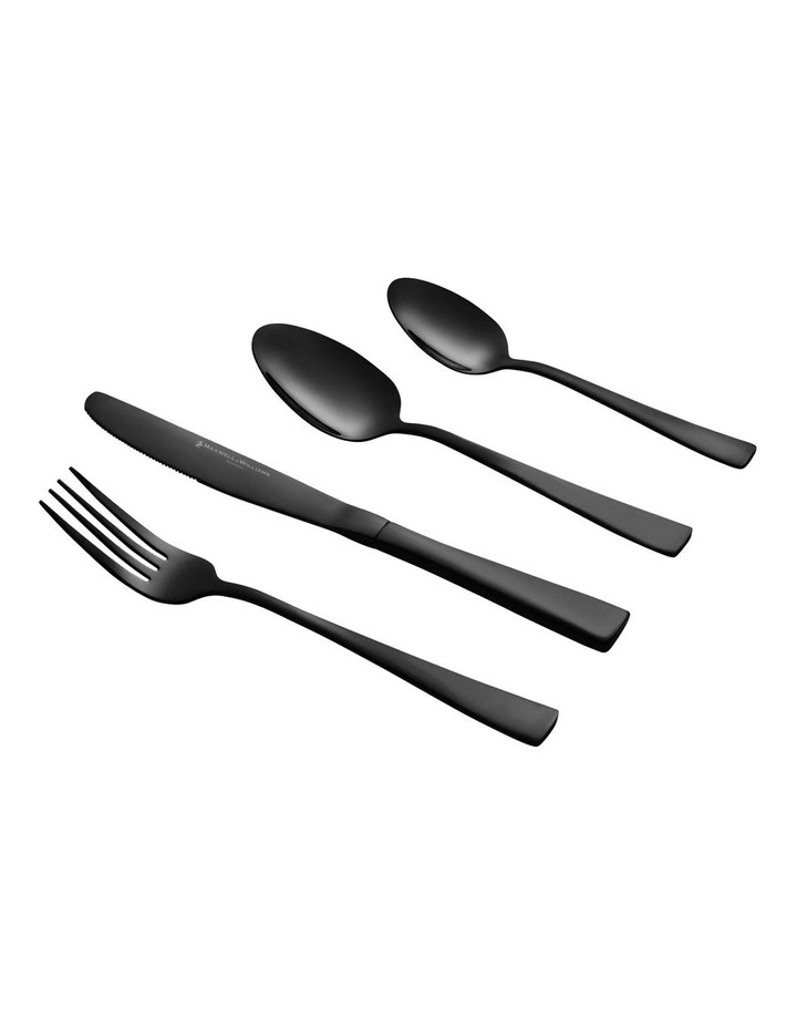 Arden 16 Piece Cutlery Set Gift Boxed in Shiny Black