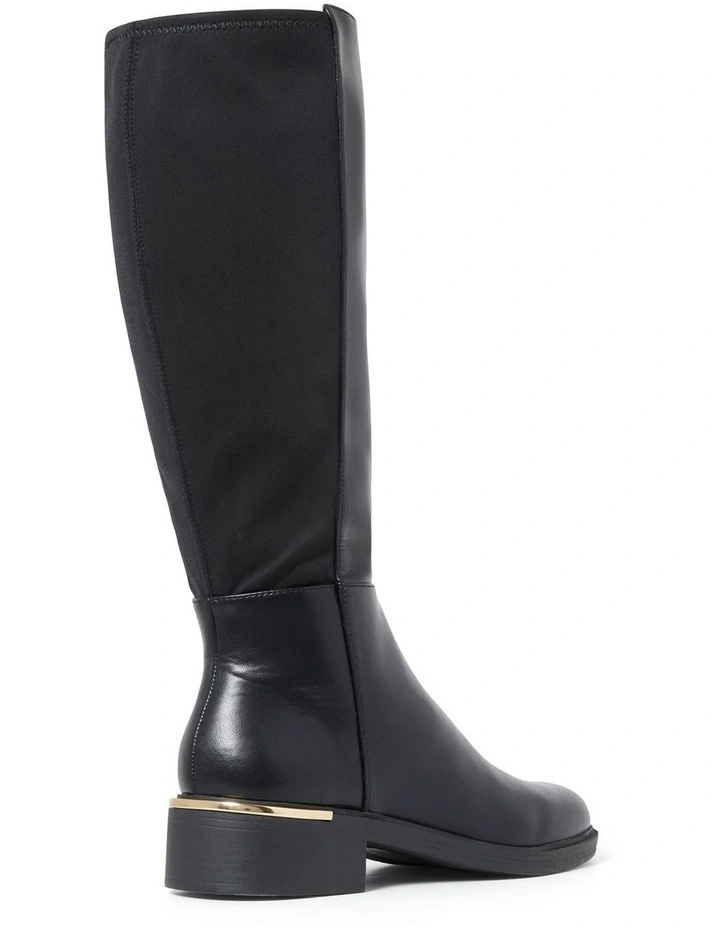 Robyn Knee High Riding Boots in Black