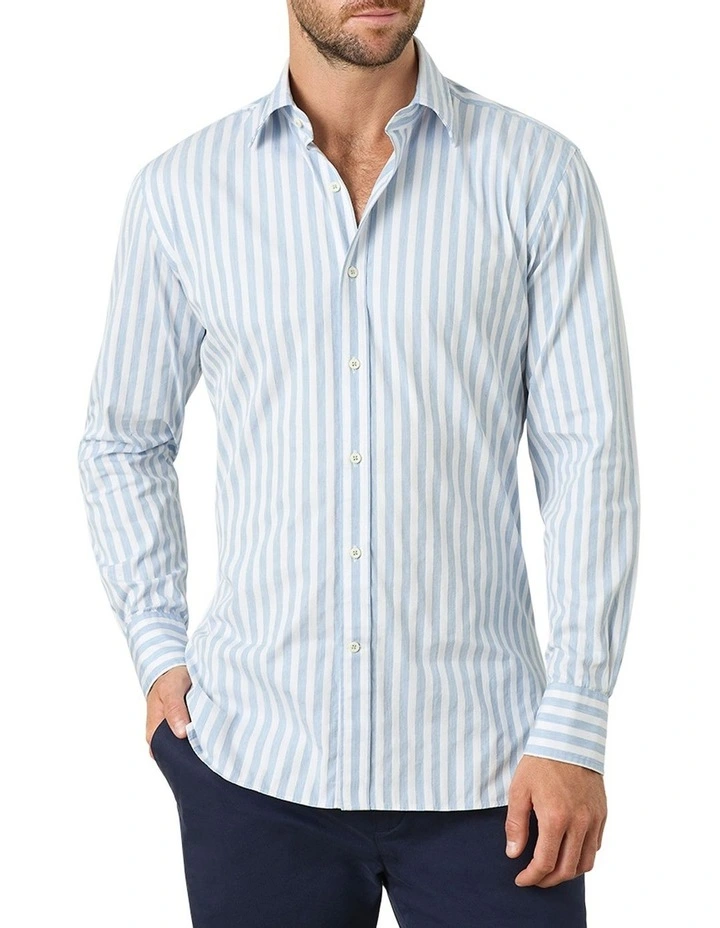 Charlton Stripe Shirt in Blue