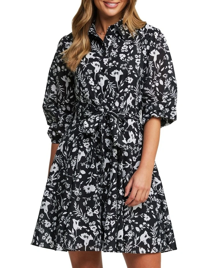 Francesca Shirt Dress in Navy