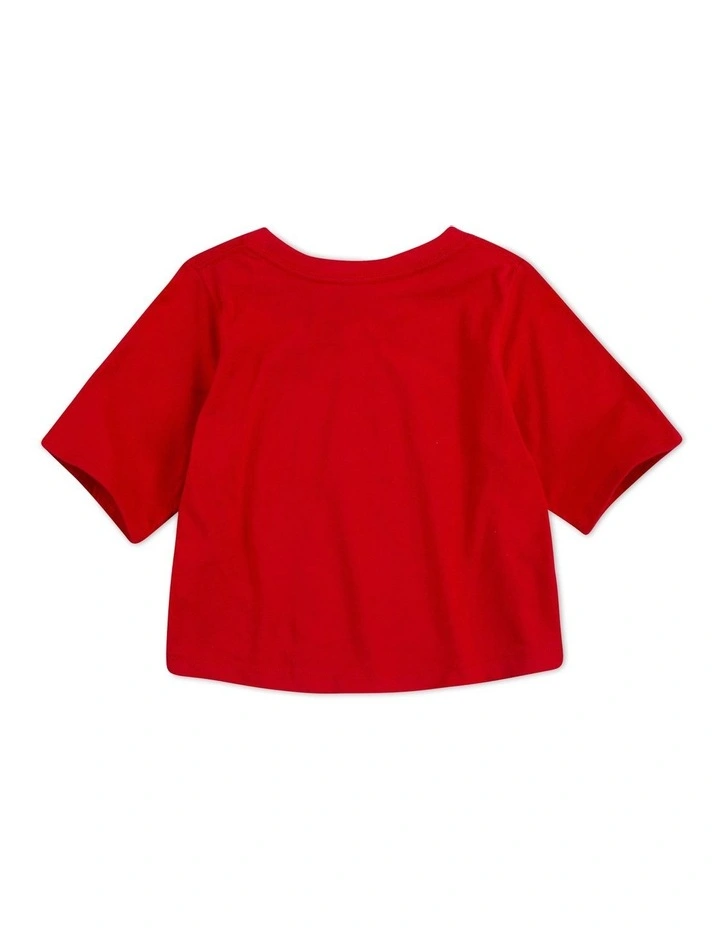 Light Bright Cropped Top in Super Red