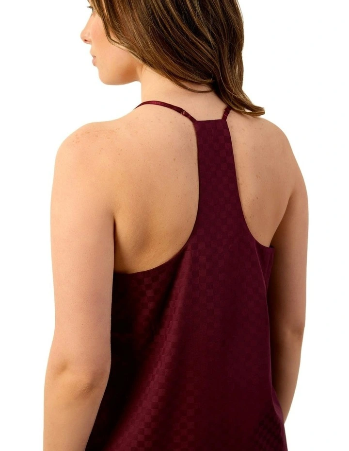 Bordeaux Camisole Slip Dress in Wine