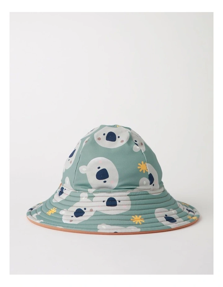 Lycra Koala Swim Hat In Light Green