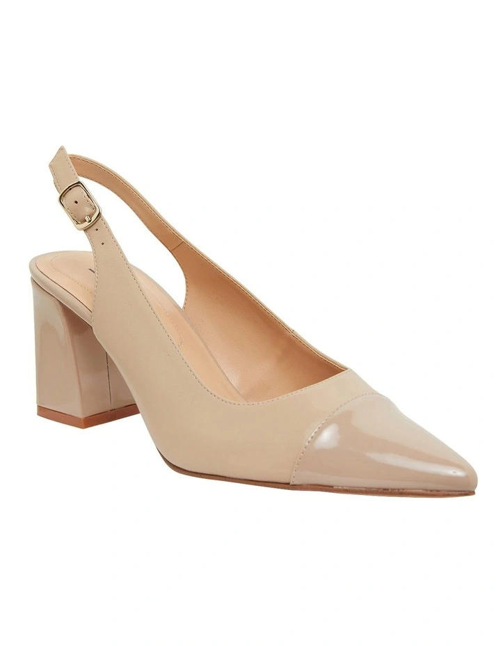 Kirsty Heeled Shoes in Nude Patent / Leather