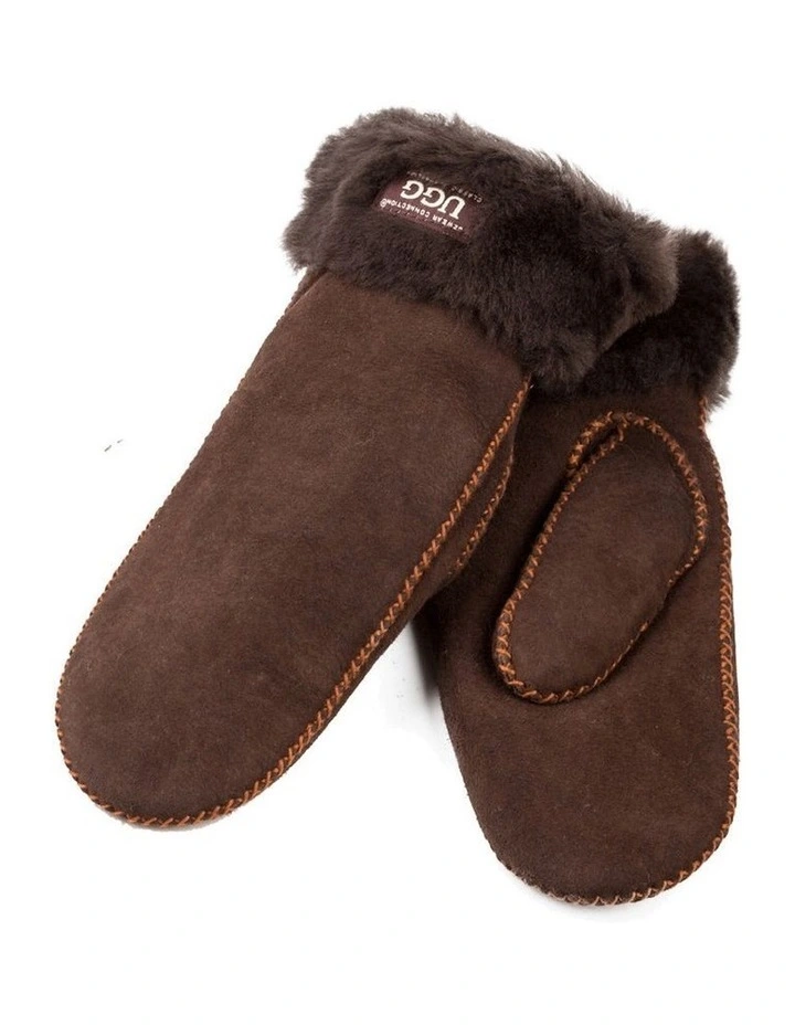 Sheepskin Mitten in Chocolate