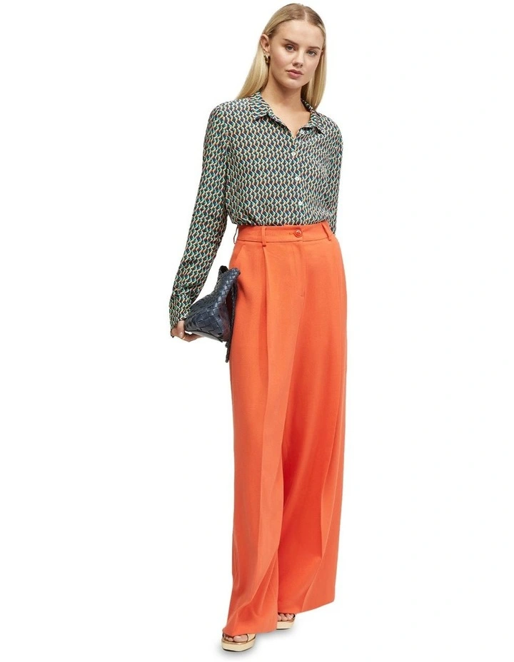 Poppy Zigzag Print Blouse in Multi
