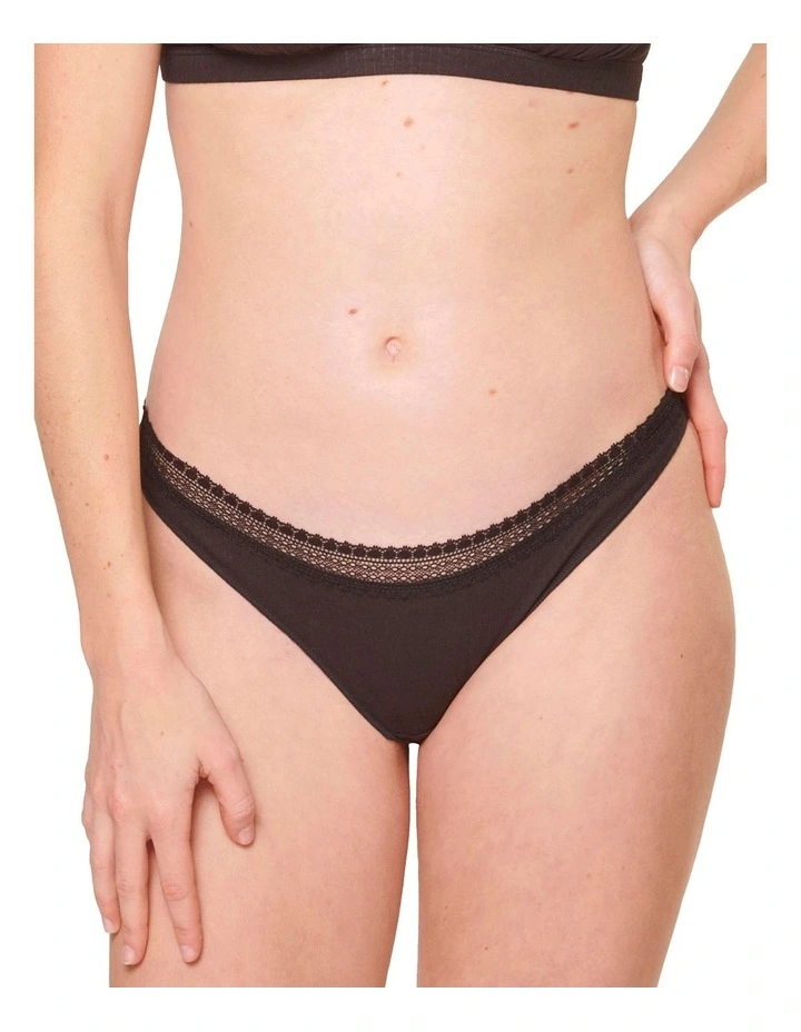 Go Ribbed Brazil Brief 2 Pack in Black