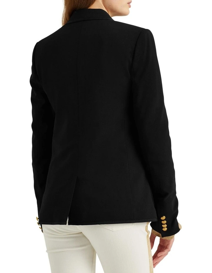 Patch Wool Crepe Blazer