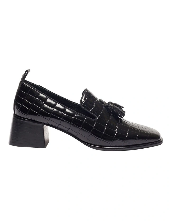 Famous Black Croc Heeled Shoes