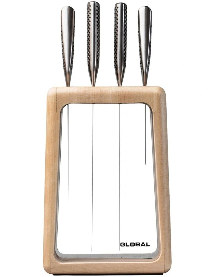Hashira 5 Piece Knife Block Set Maple