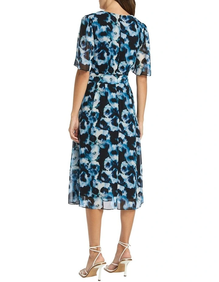 Reyne Silk Dress in Blue
