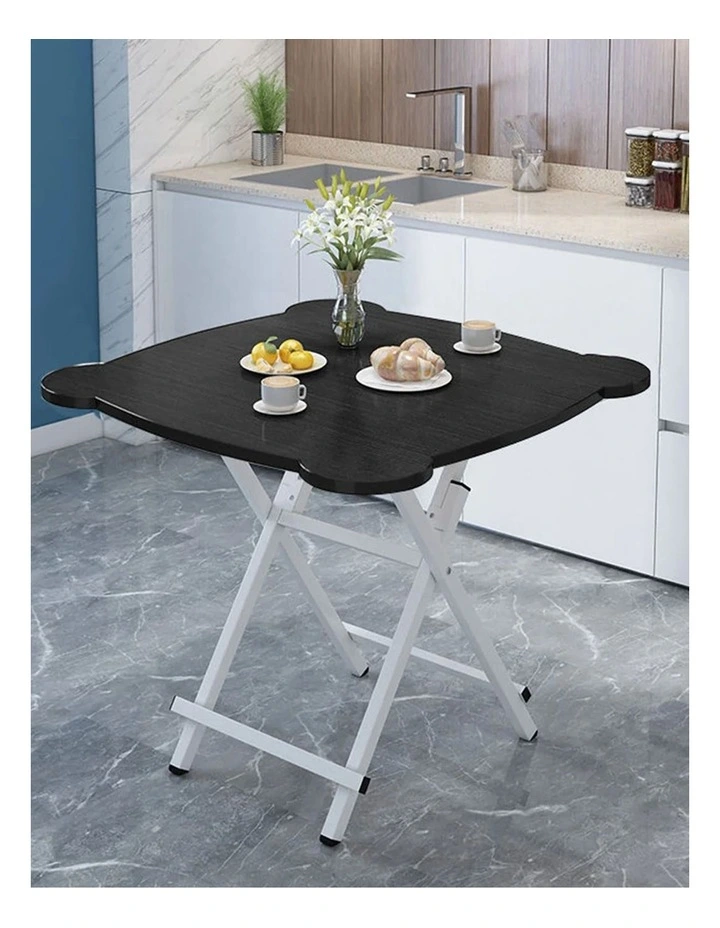 Minimalist Cat Ear Folding Table Stall Desk in Black