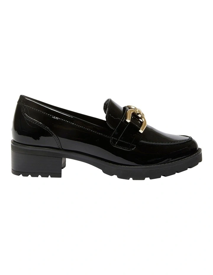 Impress Flat Loafers in Black Patent