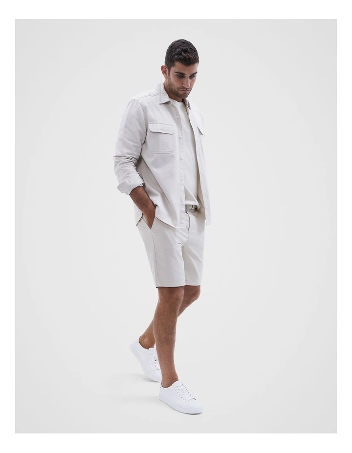 Slim Chino Short in Sand