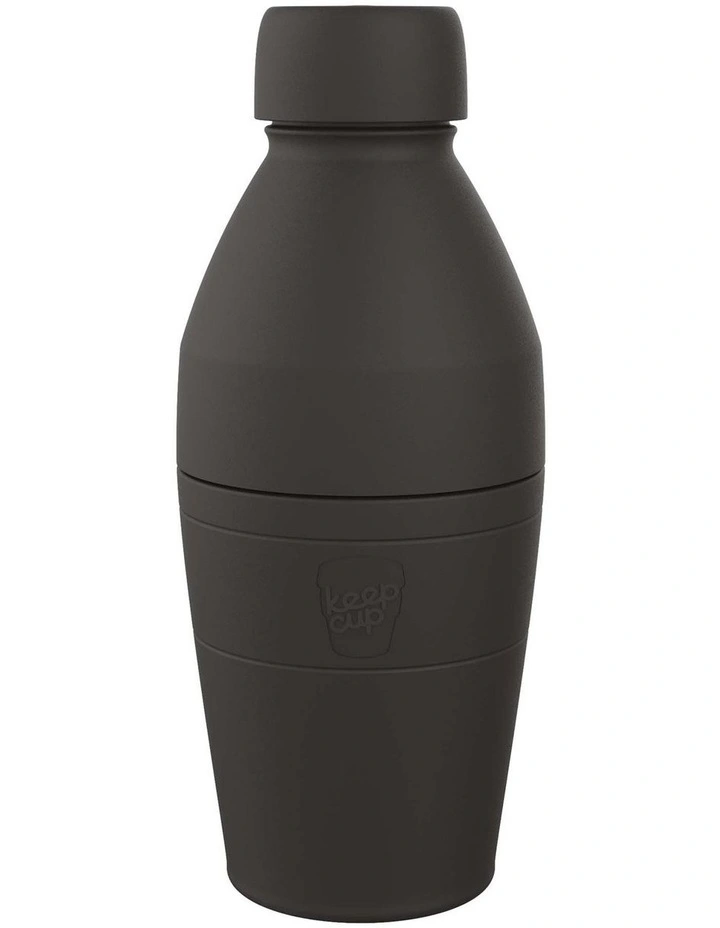 Bottle Thermal, Reusable Stainless Steel Bottle, Black, M 18oz / 530ml