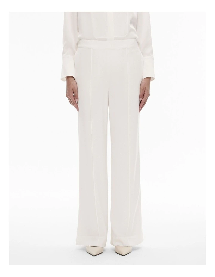 Pull On Split Leg Trouser in Chalk