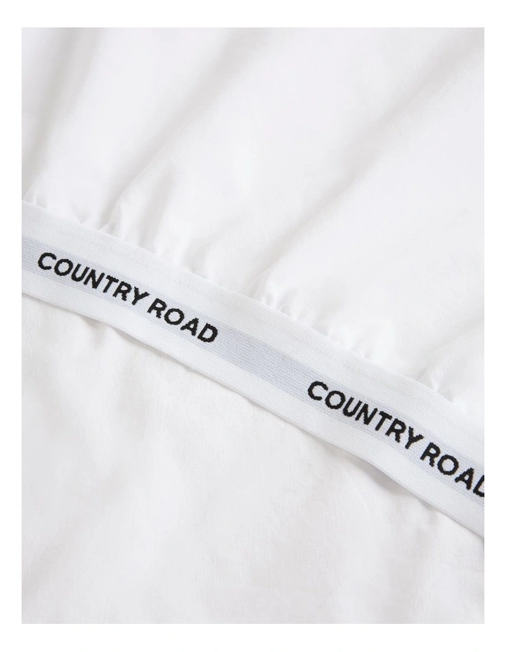 Brae Australian Cotton Single Fitted Sheet in White