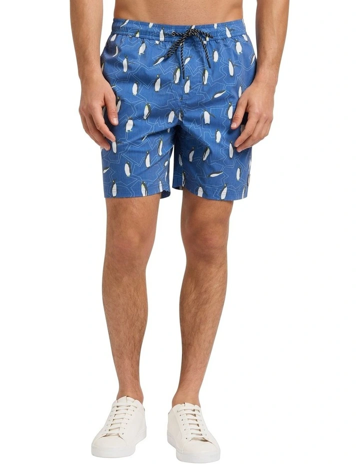 Penguin And Tonic Swim Short in Coastal Multi