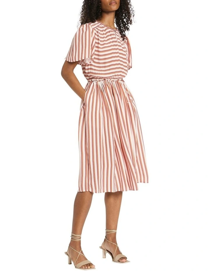 Como La Flor Dress in Savannah Stripe
